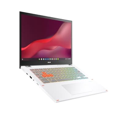 ASUS Chromebook Vibe CX34 Flip Cloud Gaming Laptop with Stylus, 14" 144 Hz Touch Display (1920x1200), Intel® Core™ i5-1235U Processor, 256GB SSD, 8GB RAM, ChromeOS, Pearl White, CX3401FBA-DH586T-S