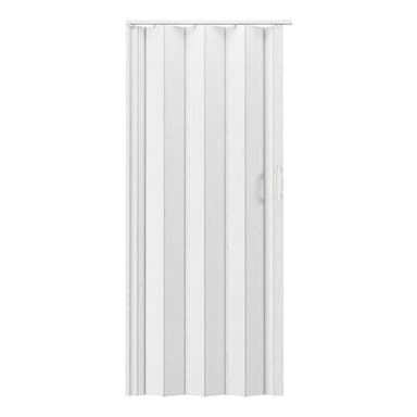 Techni Home Studio Series 36" W x 80" H PVC Foldable Accordion Door, Trimmable, Flexible Single Layer Panels, White Oak
