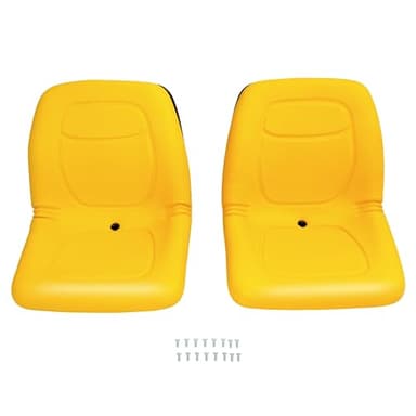HECASA Pair High Back Seats Compatible with John Deere Gator XUV 850D 620I TX 4X2 Turf TX 4X2 4X2 HPX F735 F725 F710 GX355 GX345 Replacement for VG11696 Yellow