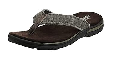 Skechers Men's Bosnia Flip-Flop, Chocolate, 11