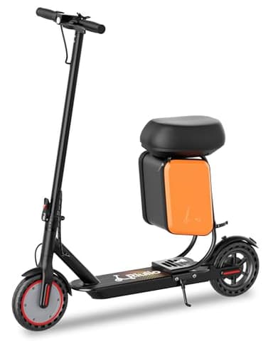 Electric Scooter for Adults with Seat, 350W Motor, 19MPH Speed & 15-Mile Range – Foldable Commuter E-Scooter with App Control & Dual Brakes UL2272 Certified