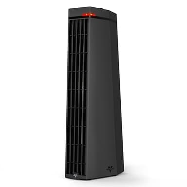 Vornado Rise 20H (2025) Whole Room Tower Heater for Home, 3 Heat Settings, Advanced Safety, Targeted Heating, 20 Inches Tall, Manual Control Dial, Heater for Bedroom, Office, and Home Use, Black