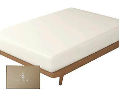 BIOWEAVES 100% Organic Cotton 1 Fitted Sheet Queen Size Only | 300 Thread Count Sateen Weave GOTS Certified with Deep Pocket - Undyed Natural
