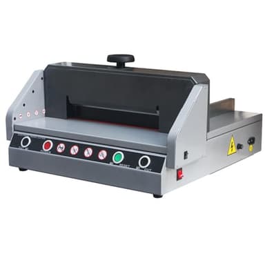 TECHTONGDA Electric Paper Cutter 13in Paper Trimmer, Desktop Cutting Paper Machine with Paper Pushing Device & Paper Pressing Handwheel
