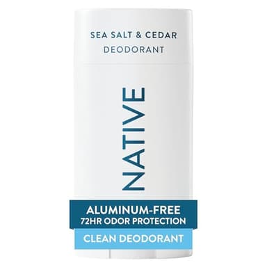 Native Deodorant | Natural Deodorant for Men, Aluminum Free with Baking Soda, Probiotics, Coconut Oil and Shea Butter | Sea Salt & Cedar