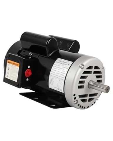 5 HP Air CompressorMotor, 230V Electric Motor 3450 RPM, CCW/CW Single Phase Motor, 56HZ Frame 7/8" Keyed Shaft