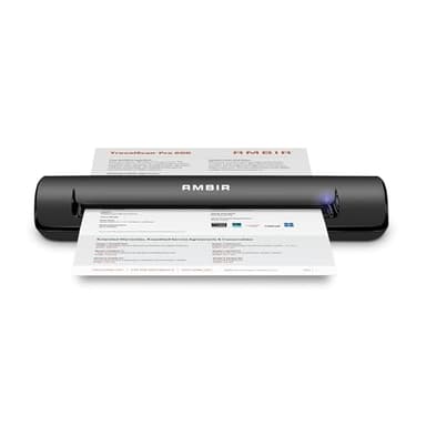 Ambir TravelScan Pro 600 (PS600-AS) Simplex Document Scanner and Card Scanner