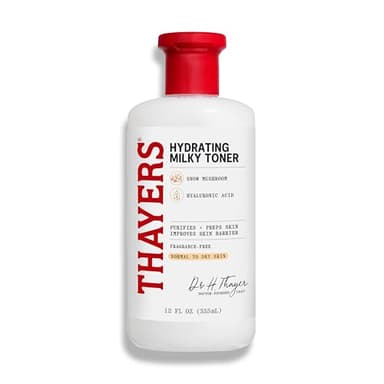 THAYERS Milky Face Toner Skin Care with Snow Mushroom Tremella and Hyaluronic Acid, Natural Gentle Facial Toner, for Dry and Sensitive Skin, 355mL