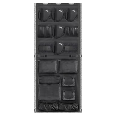 NEXT STATION Gun Safe Door Organizer,Gun Safe Door Panel Organizer with Pistol Holders Magazine Pouch,Adjustable Width Fit Back Panel 18.5 to 23 inches,Gun Safe Accessories Storage (18W*46.5H inch)
