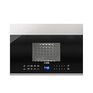 KoolMore 1.3 cu. ft. 24 inch Over The Range Stainless Steel Microwave (KM-MOT-OP1SS), 300 CFM Vent Hood Function, 1000W