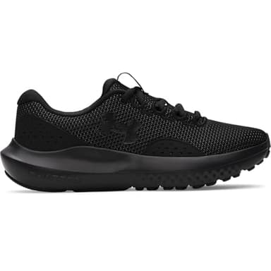 Under Armour Women's Charged Surge 4, (002) Black/Black/Black, 9, US