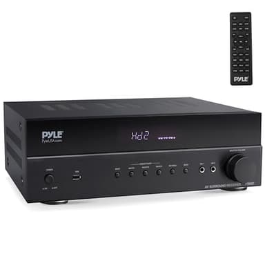 Pyle 5.2 Channel Hi-Fi Home Theater Receiver - 1000W MAX Wireless BT Surround Sound Stereo Amplifier System with 4k Ultra HD Support, MP3/USB/DAC, Ideal for Immersive Home Audio Experience