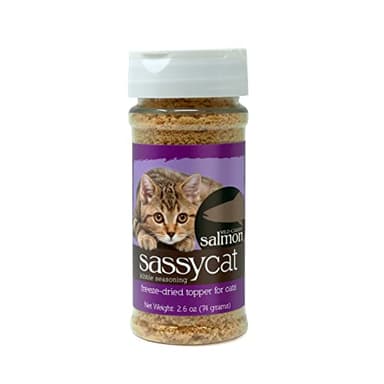 Herbsmith Sassy Cat Kibble Seasoning – Freeze Dried Salmon – Cat Food Topper for Picky Eaters – Wild-Caught Salmon