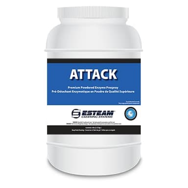 ESTEAM Attack Carpet Pre-Spray, Premium Powdered Enzyme Prespray and Pre-Conditioner, Effectively Removes Animal, Vegetable and Petroleum Oils, Cooking and Food Residues, 6 Lbs