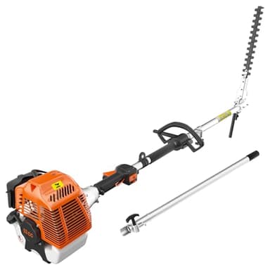 48cc Gas Hedge Trimmer, 2 Cycle Gas Powered Hedge Trimmer Brush Cutter,Pole Saw with Extension Pole Garden Trimming Tools for Tree Trimming and Branch Cutting