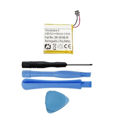MPF Products 160mAh 361-00108-00 Battery Replacement Compatible with Garmin Vivoactive 3 GPS Smartwatch with Free Installation Tools.