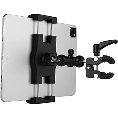 Mippko Tablet Holder for Treadmill/Spin Bike/Stroller/Wheelchair/Golf Cart/Poles/Music Stand/Stationary Bike,360°Adjustable iPad Mount,Compatible with 7~12.9" iPad/Nexus/Fire HD/e-Book/LG G/Switch