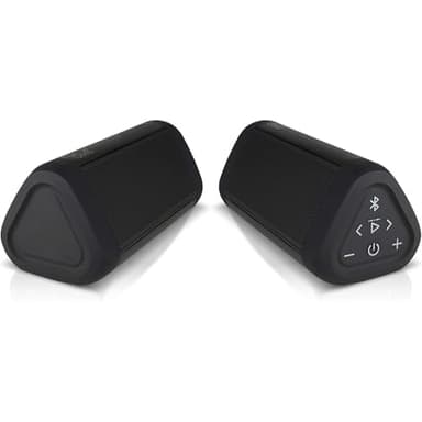 OontZ Ultra Dual Portable Bluetooth Speaker 5.0 2-Pack – IPX7 Waterproof, 14W Enhanced Sound, 20-Hr Battery, 100ft Range, Deep Bass & Clear Audio, Durable for Shower, Pool, or Beach (Black)