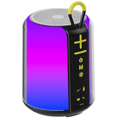 CofunKool Portable Speaker with AUX/TF/USB Flash Drive Input, RGB Light, Wireless Bluetooth 5.3 TWS Stereo Dual Pairing