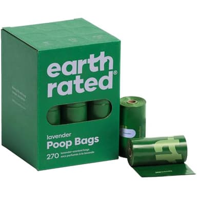 Earth Rated Poop Bags for Dogs, Guaranteed Leak Proof and Extra Thick Waste Bag Refill Rolls, Lavender Scented, 270 Bags
