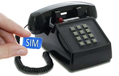 Opis PushMeFon Mobile 4G Phone : The Push Button Retro GSM Desk Cell Phone - Home Senior Cellphone for Elderly Unlocked in Vintage Telephone Style - Black
