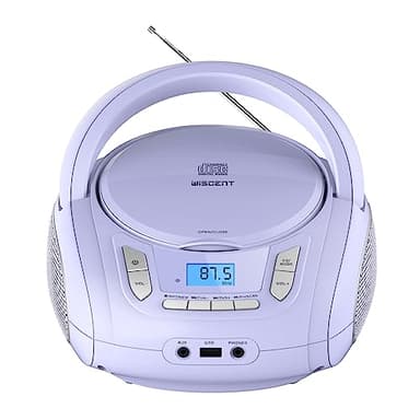 WIITHINK Radio CD Player with Bluetooth,FM Radio,USB MP3 Playback,AUX-in,Headphone Jack,MP3 CDs Compatible,Portable CD Players for Home or Outdoor