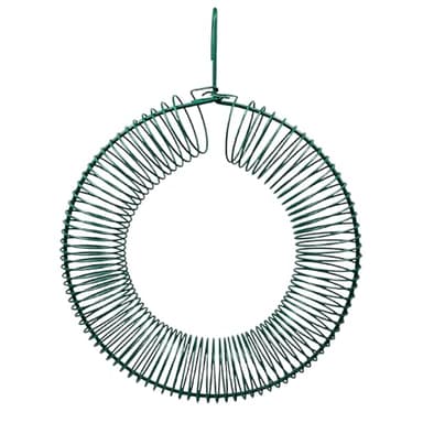 Peanut Bird Feeder, Hanging Feeder Round Metal Whole Wild Bird Feeder with Hanging Hook for Outdoor Birds and Squirrels Feeding Rust & Proof