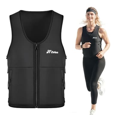 ZELUS Weighted Vest for Women, 10lb. Adjustable Weighted Vest with Z-Fit Soft Iron Bags, Women's Weight Vest for Walking Strength Training, Workout Vest with Zippered Pockets Reflective Strip, Large