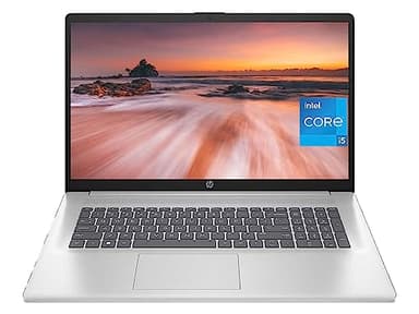 HP 2023 17 Laptop, 17.3 Inch FHD Anti-Glare Display, 13th Gen Intel 10-Core i5-1335U(Beat i7-1255U), 16GB RAM, 512GB SSD, Intel Iris Xe Graphics, Backlit Keyboard, Windows 11 Home, Silver