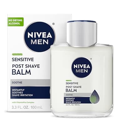 NIVEA MEN Sensitive Post Shave Balm, with VitaminPro Complex, Alcohol Free After Shave Balm for Men, 3.3 Fl Oz Bottle