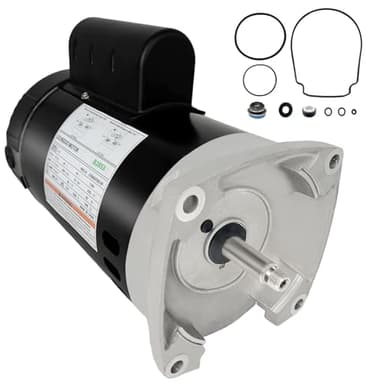 B2853 1 HP, Replaces Century AO Smith Pool Pump Motors,115/230V, 3450 RPM, 13.20/6.6A, 56Y Frame 1.25 Service Factor, Compatible with Pentair Superflo Sta-Rite Whisperflo Jandy Square Flange, LEUNGOO