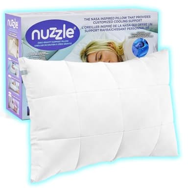Nuzzle Cooling Adjustable Pillow for Side Sleepers, Luxury Standard Size Bed Pillow Hotel Collection - Best Adjust Height Soft Firm Pillow for Back, Stomach or Side Sleepers - Home Gifts