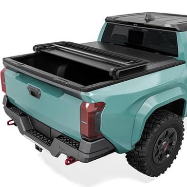 Soft Tri-Fold Truck Bed Tonneau Cover Fit for Toyota Tacoma 2024 2025 2026 with Deck Rail System, with 5 ft Bed Excl. Trail Edition