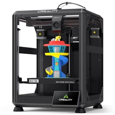 Creality K2 SE 3D Printer, Support Multicolor Printing Needs CFS, 500mm/s High-Speed Printing, Auto Leveling, Vibration Control, Compact Desktop Upgrate 3D Printer, Print Size 220x215x245mm