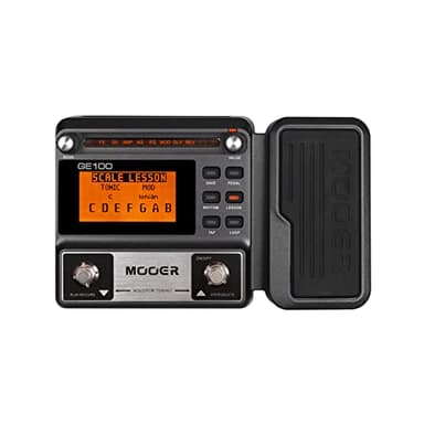 MOOER GE100 Multi-Effects Guitar Pedal with 80 Presets, 66 Effects, Loop and 40 Drum Rythm. Distortion, Expression Volume Wah Pedal, Tap Tempo, Headphone Out, LED Screen, Tuner