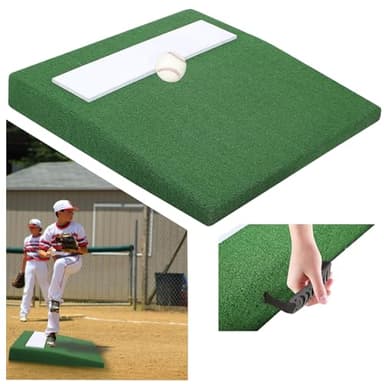 Wemily 4" Portable Pitching Mound with Regulation Pitching Mound-30x30x4in Pitching Mounds for Baseball-Pitching Mounds Ideal for Youth Baseball Training, Indoor and Outdoor Use