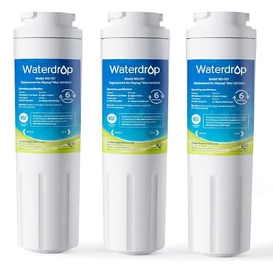Waterdrop EDR4RXD1 Replacement for EveryDrop® Filter 4, Whirlpool® UKF8001, 4396395, Maytag® UKF8001AXX-200, UKF8001AXX-750, WD-F07, Refrigerator Water Filter, 3 Filters (Package May Vary)