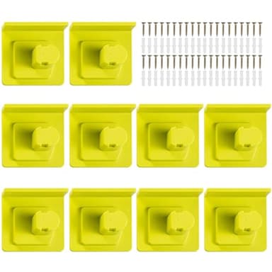 MLYNZXJSY 10 Pack Tool Holder Compatible with Ryobi 18V Power Tool Wall Mount Portable Holder Mount Hanger Storage Organizer with Screws Easy Installation for Workshop Garage