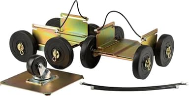 Drivable Steerable Snowmobile Dollies – Standard, Fits Skis Up to 7” Wide, All-Terrain Wheels, Heavy-Duty, for Grass, Gravel, Pavement, and Dirt