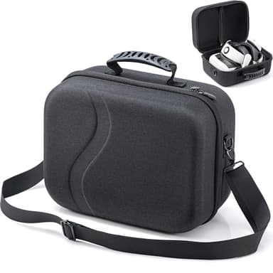 Upgraded Carrying Case for Meta Quest 3, Hard Travel Case Compatible with BOBOVR S3 Pro/KIWI Design Battery Head Strap, Oculus Quest 3 Controller and Accessory, Large Hard Shell Travel Bag(XL, Black)