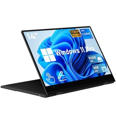 FUNYET Touchscreen Laptop Computer, 14 Inch 2 in 1 Gaming Laptop Window 11 Pro, Intel Core i7-1265U (up to 4.8 GHz), 16GB RAM 512GB SSD, Backlit Keyboard, Wi-Fi 6, BT5.2, FHD, 2 Years Warranty