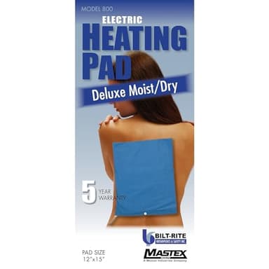 Bilt-Rite Mastex Health Standard Moist/Dry Heat Pad, Blue, 220 Volt(Does not fit into Standard USA outlets)