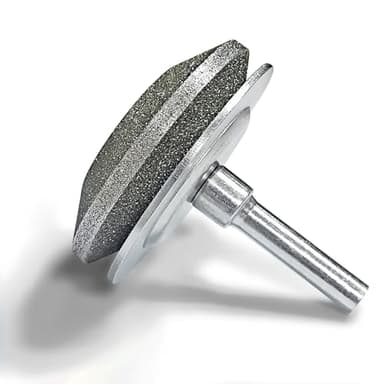 UF-SHARP Diamond Lawn Mower Blade Sharpener, 120 Grit, All-Metal Construction, for Any Power Hand Drill (120 Grit)