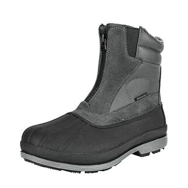 NORTIV 8 Men's Insulated Waterproof Winter Snow Boots Warm Outdoor Boots for Cold Weather,Size 11W,Grey/Black,170410-W