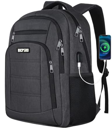 Backpack for School, School Backpack for Boys Girls Teens, Backpacks for Men, Back Pack, Water Resistant College High Middle School Bookbag,Book Bag, Black mochilas escolares para adolescentes