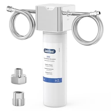 Jabrissi Under Sink Water Filter, NSF/ANSI 42&53 Certified, 1 Years or 10000 Gallons Ultra, Removes Heavy Metals, Chlorine,Bad Taste & Odor, Direct Connect Undersink Water Filtration System, USA Tech