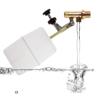 Float Tec EZ Adjust Brass Replacement Float Valve 3/8" NPT Male Threads with 3" arm for Autofill, Pools, Spas, Water fountains, Livestock Water Trough, Water Tanks Fits 8" Canister