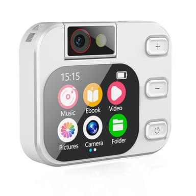 64GB MP3 Player with Bluetooth and 180° Camera Portable MP3 Music Player 2.01" Touch Screen HiFi Lossless Sound Music Audio Player with Built-in Speaker Voice Recorder FM Radio Earphone Jack