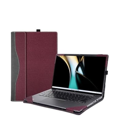 Case Cover for 16 inch HP Spectre x360 2-in-1 Laptop 16-aa 16t-aa Sleeve,Separable PU Leather Notebook PC Protective Bag Accessories (Burgundy)