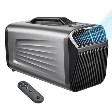 Outohome 5200BTU Portable Camping Air Conditioner For Tent Outdoor and Indoor Use,Suitable For RV,Truck,Van and Car Cooling (Dark Silver)